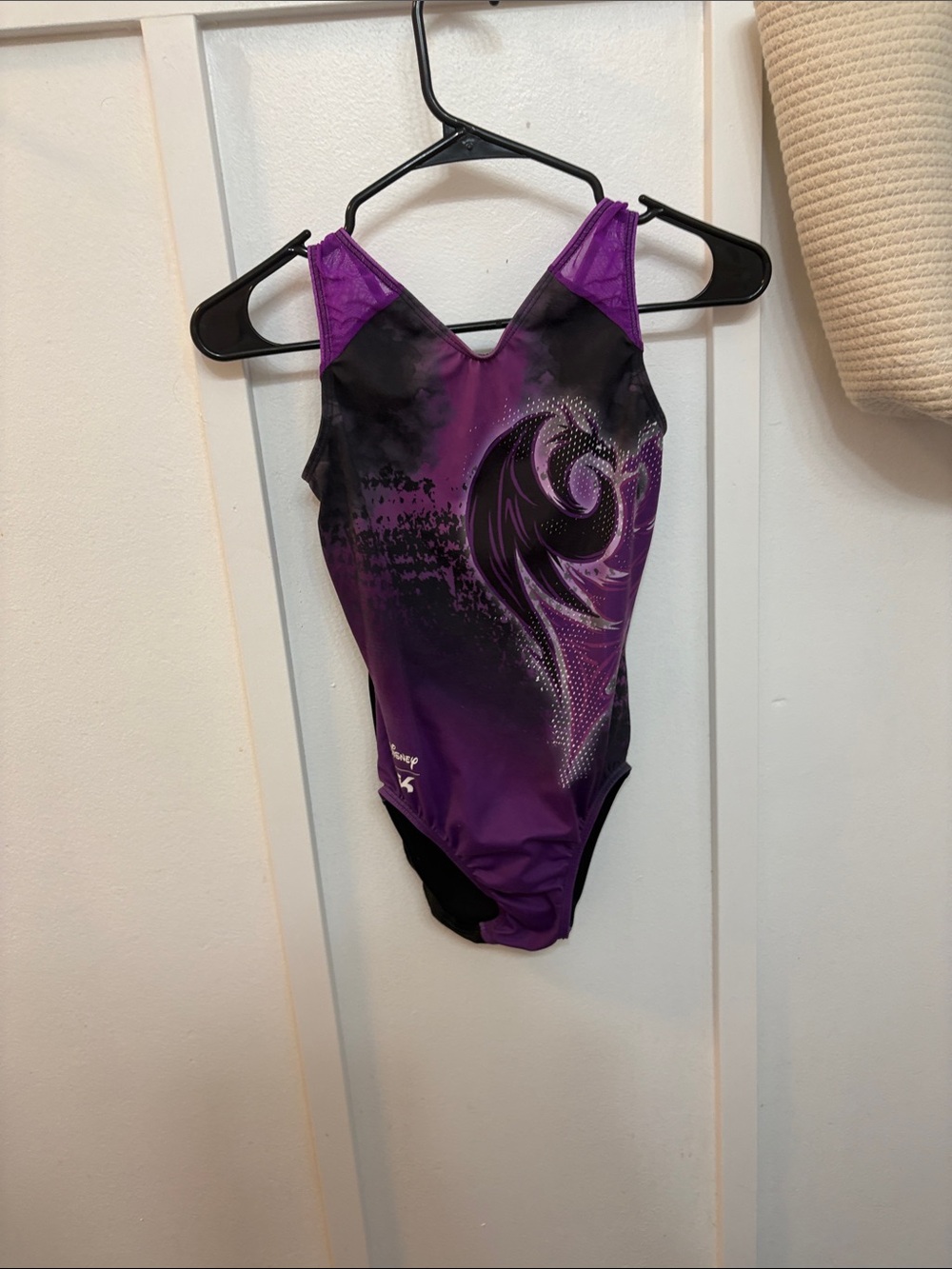 Disney Purple and Black Girls One-Piece Gymnastics Leotard
